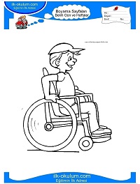 Çocuklar İçin Engelliler Haftası Boyama Sayfaları 